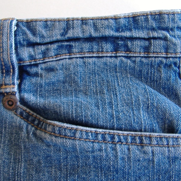 IZOD Jeans Mini Skirt Short Above Knee Indigo Blue Denim Cotton Blend Pockets 8 - Picture 5 of 8